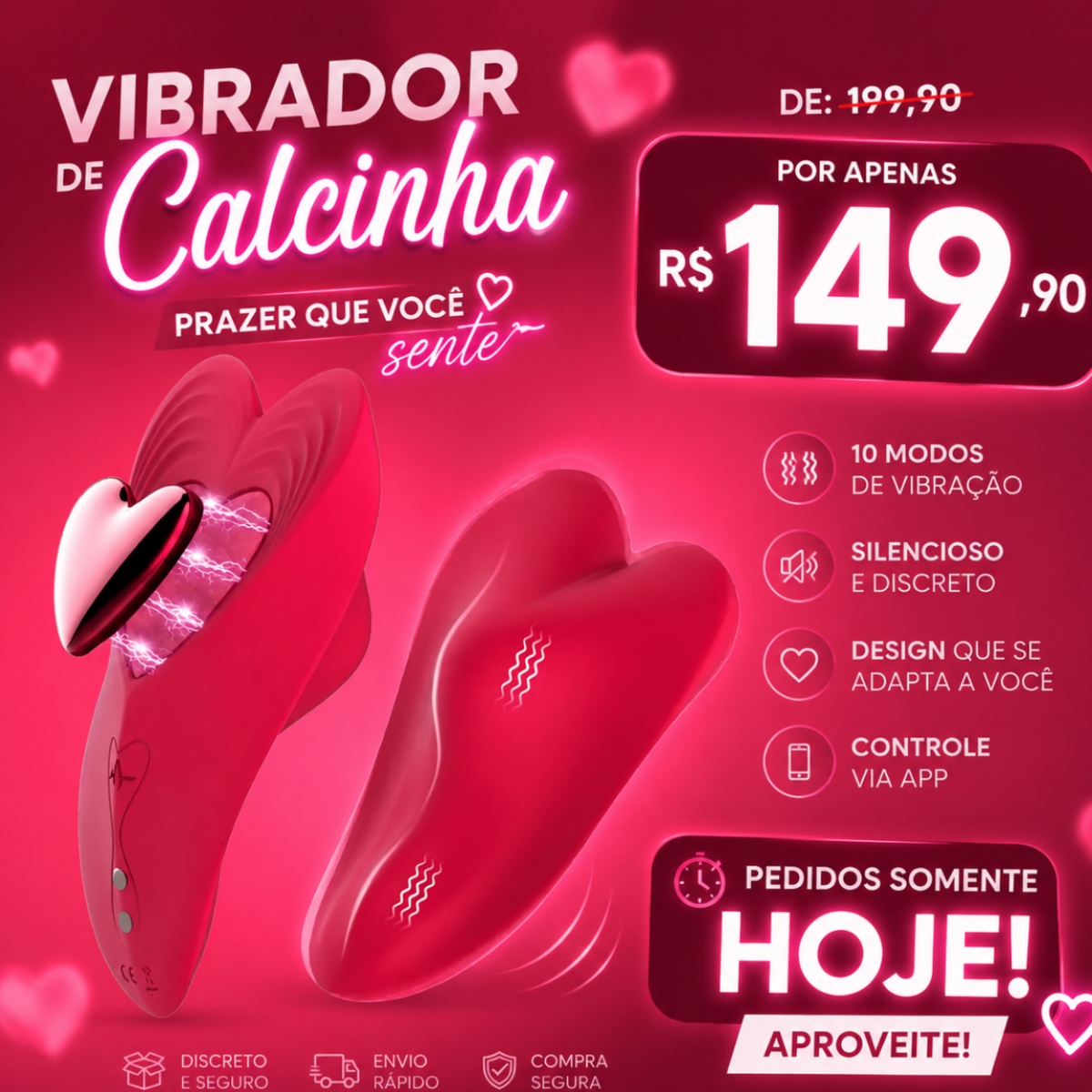 Vibrador de Calcinha por APP